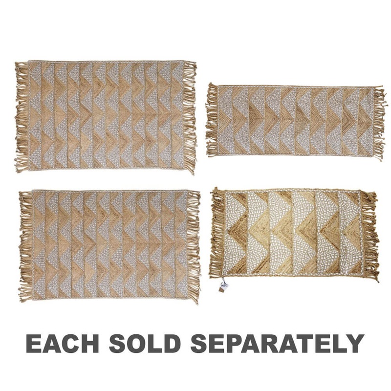 Tapis tress de coton de jute laaj