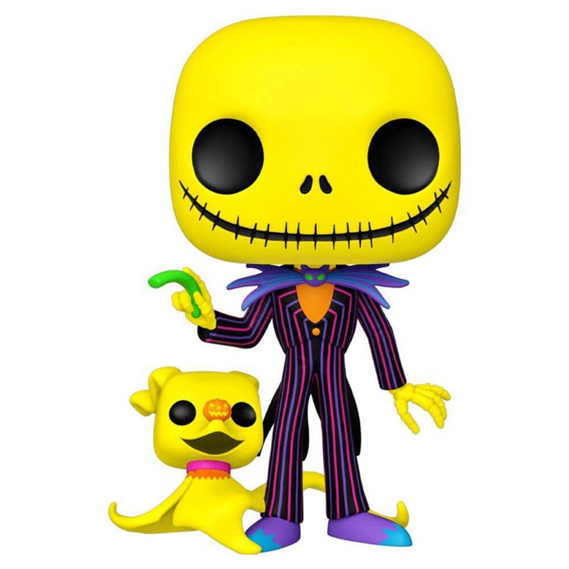 TNBC Jack Skellington & Zero Black Light 10 "Pop! Vinyl