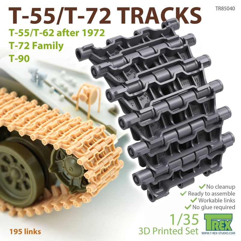 1/35 Movable Track for T-55 / 72 T-55 / 62 T-72 Derivative and T-90 Since 1972