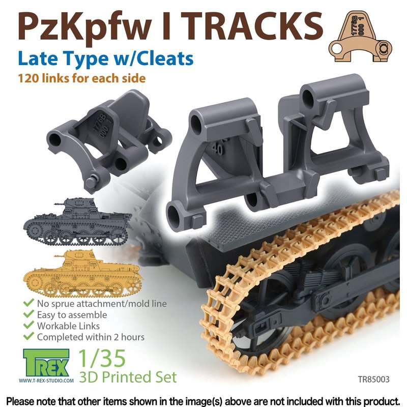 1/35 Panzer I A / Late Type Tracks with Cleats for B type