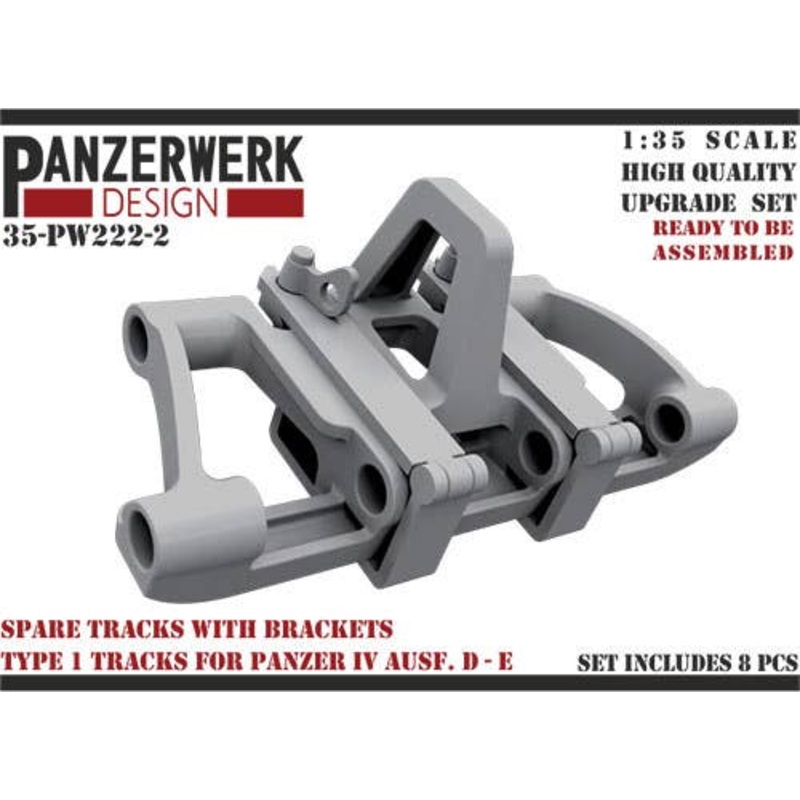 1/35 Spare Track Rack for IV D/E + Type 1 Track 8 sets
