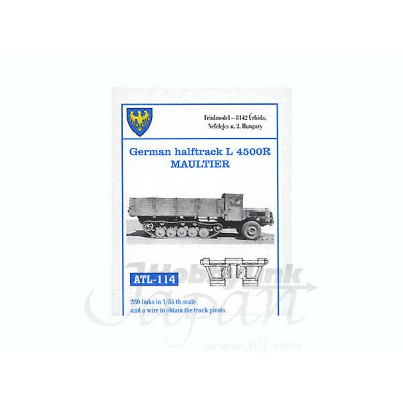 1/35 Working Metal Track Set for German Halftrack L4500R Maultier