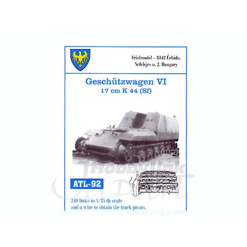 1/35 Working Metal Track Set for Geschutzwagen VI 17cm K44 (Sf)