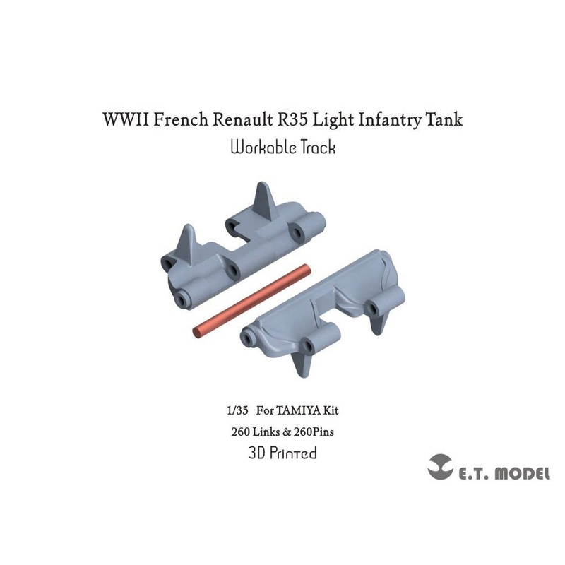1/35 WW.II French Renault R35 Light Infantry Tank Workable Track (3D)
