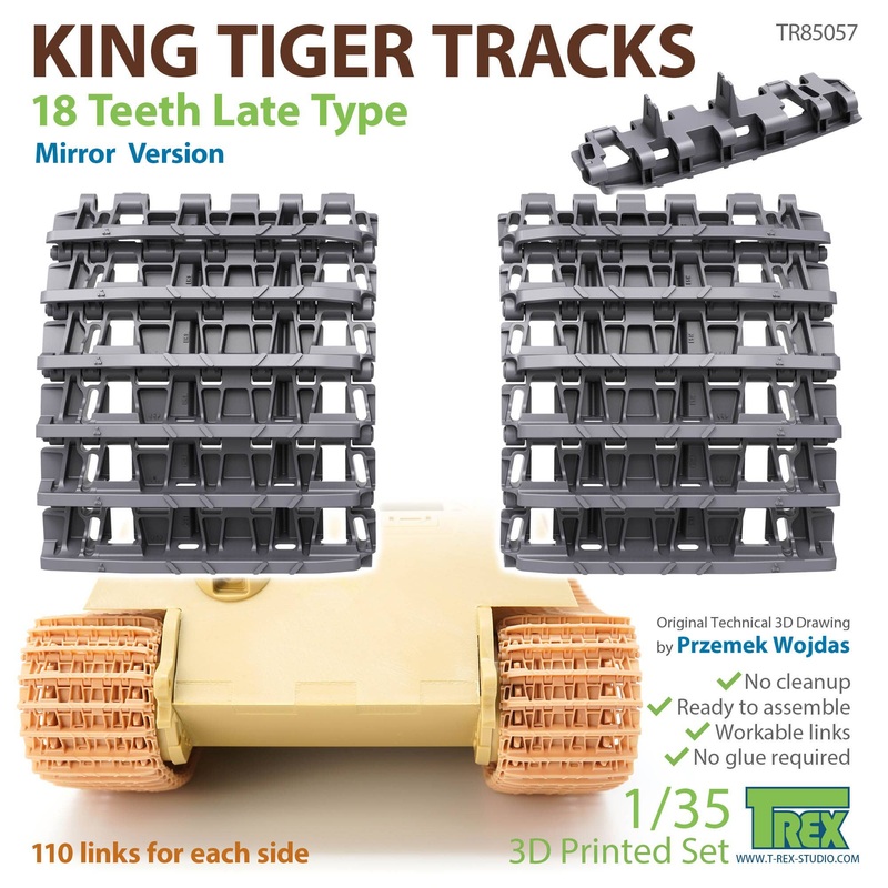 1/35 WW.II German King Tiger Track for 18-tooth Propulsion Wheel Late type Symmetrical Type