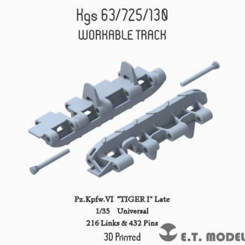 1/35 WW.II German Tiger Type I Rear / Final type Movable Track (3D)