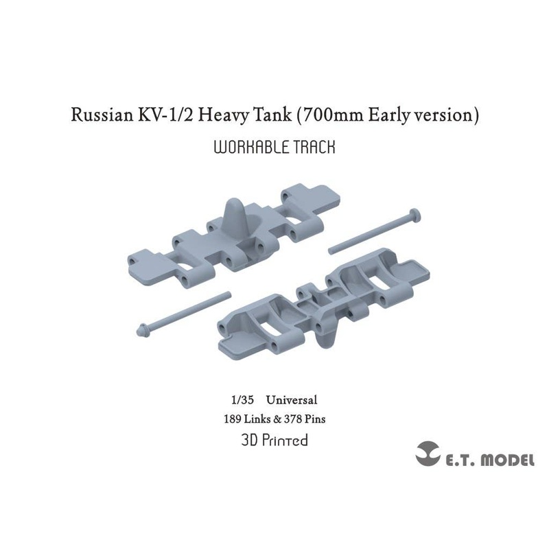 1/35 WW.II Movable Track (3D) for Russian KV-1 / 2 Heavy Tank (700mm Early Model)