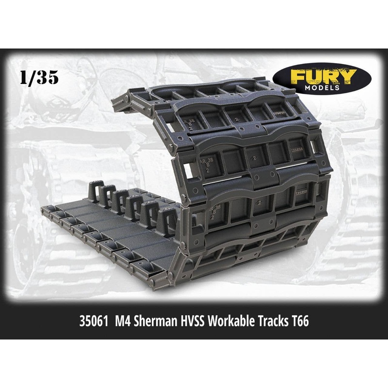 1/35 WWII American M4 Sherman HVSS T66 Type Articulated Movable Track