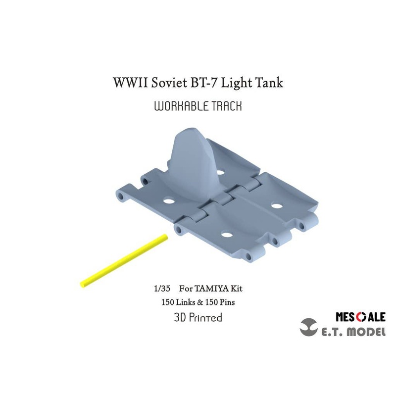 1/35 WWII Soviet/Russian BT-7 Light Tank Movable Tracks (for Tamiya)