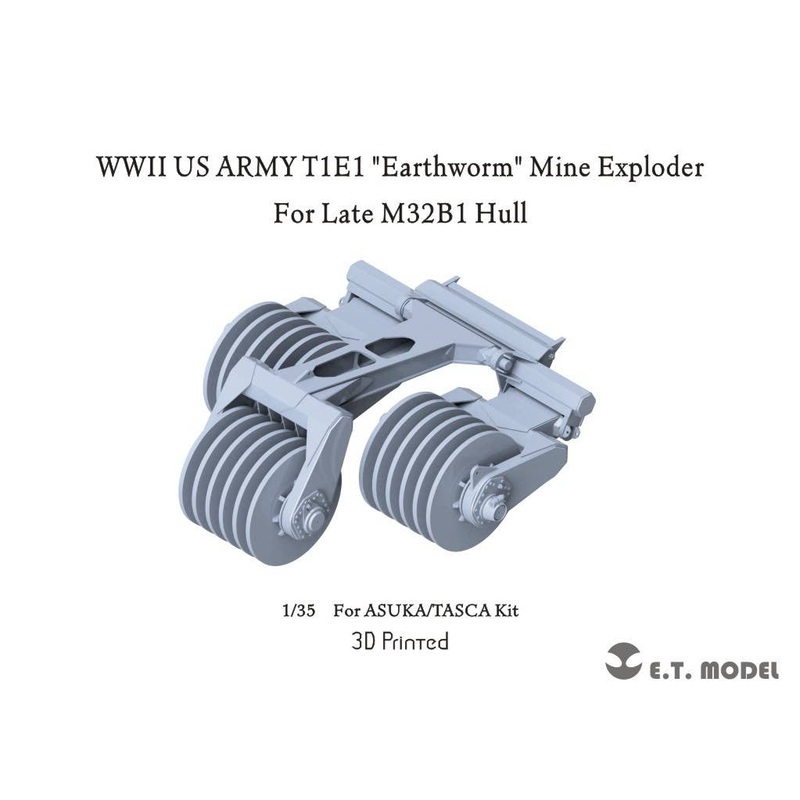 1/35 WWII US Army T1E1 Earthworm Mine Disposal Device Set (For Asuka Model M32B1 Tank Recovery Vehicle Late Type)