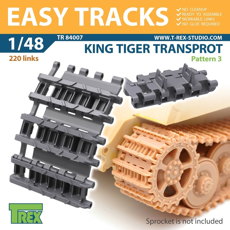 1/48 WW.II German King Tiger Rail Transport Track Pattern 3