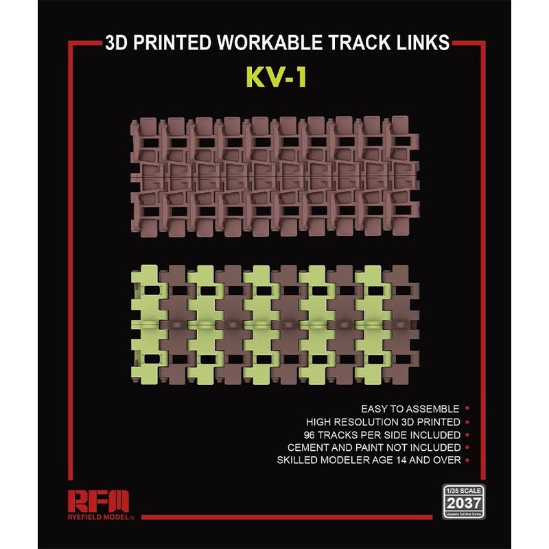 1/35 KV-1 3D Printed Workable Track Links