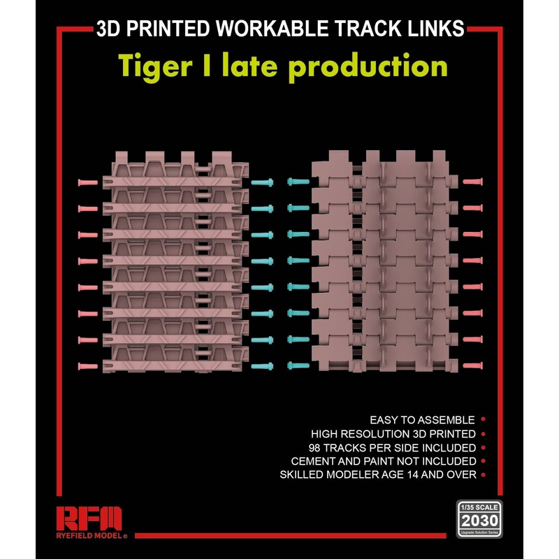 1/35 Movable Track Set For Tiger I Late Model (Made By 3D Printer)