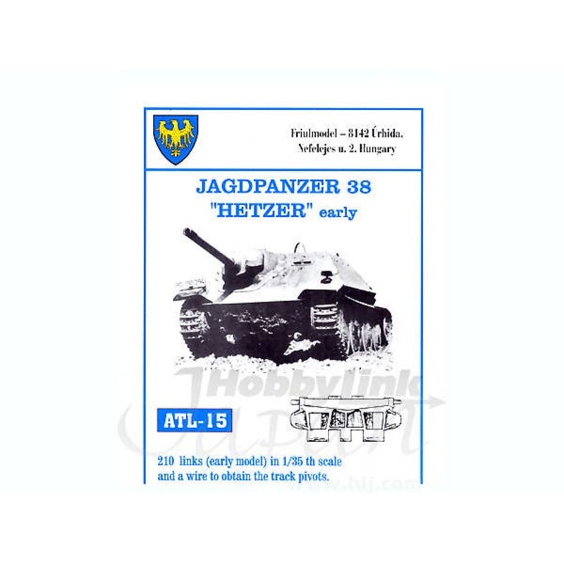 1/35 Working Metal Track Set for Jagdpanzer 38 Hetzer Early