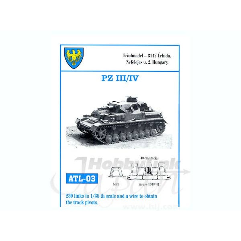 1/35 Working Metal Track Set for Pz.III/IV (1940/1941)