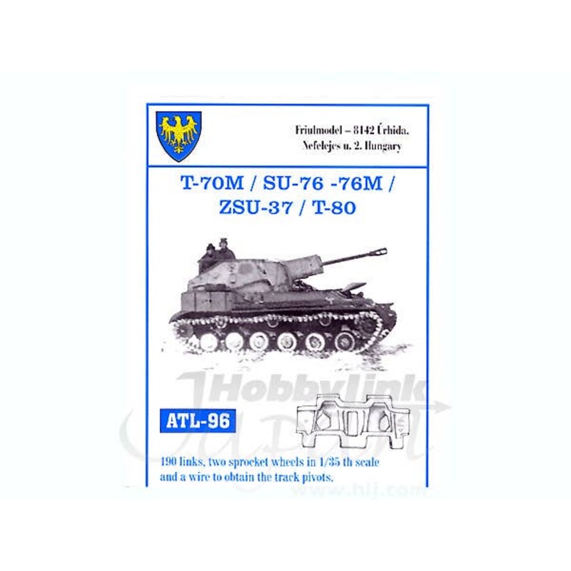 1/35 Working Metal Track Set for T-70M / SU-76 / ZSU-37 / T-80