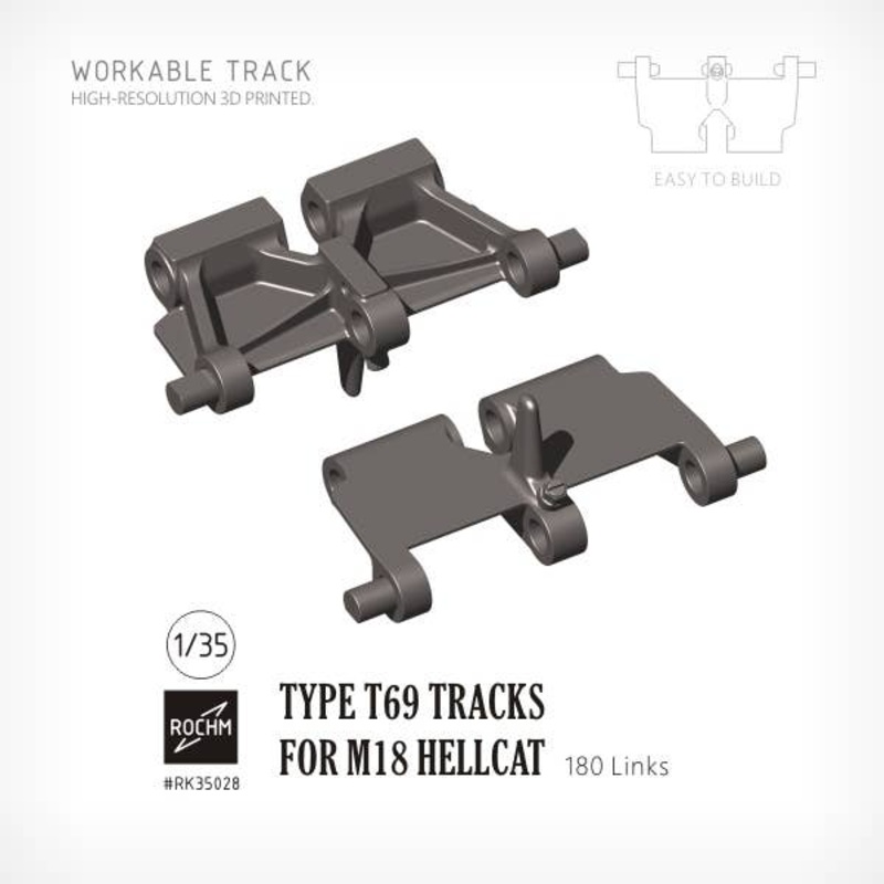 1/35 WW.II American M18 Hellcat T69 Type Track