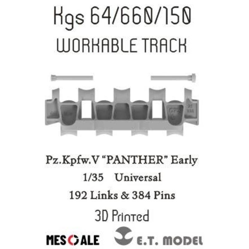 1/35 WW.II German Panzer IV Panther Early Type Movable Track Set (3D)