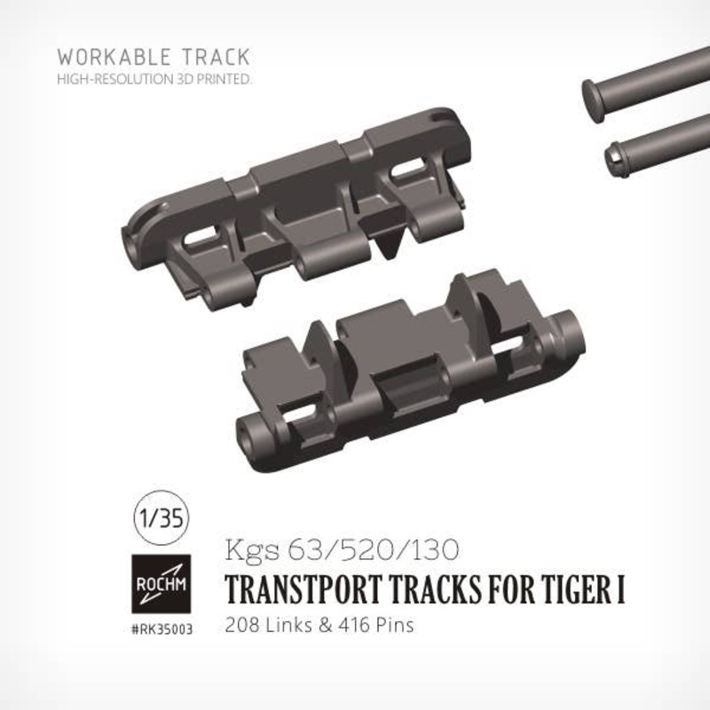 1/35 WW.II German Tiger Type I Tank Track Set for Rail Transport (Connected Type)