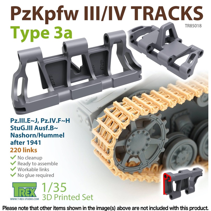 1/35 WWII German III / IV Tank Tracks Type.3a