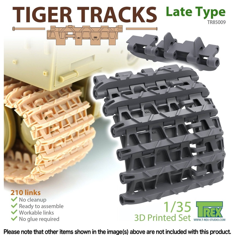 1/35 WWII German Tiger Type I Heavy Tank Movable Track Late Type