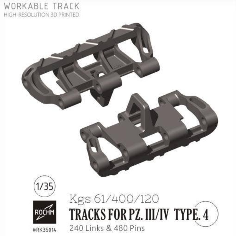 1/35 WWII Germany III / IV Tank Track Type.4 Kgs61 / 400 / 120