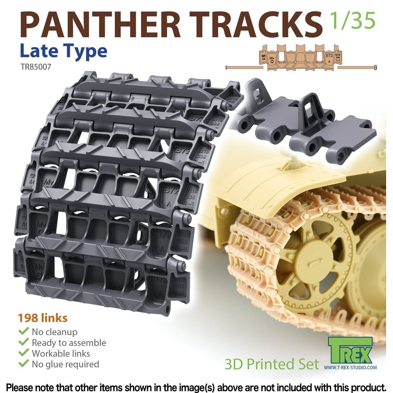 1/35 WWII Movable Tracks for German Panther Tanks Late Type