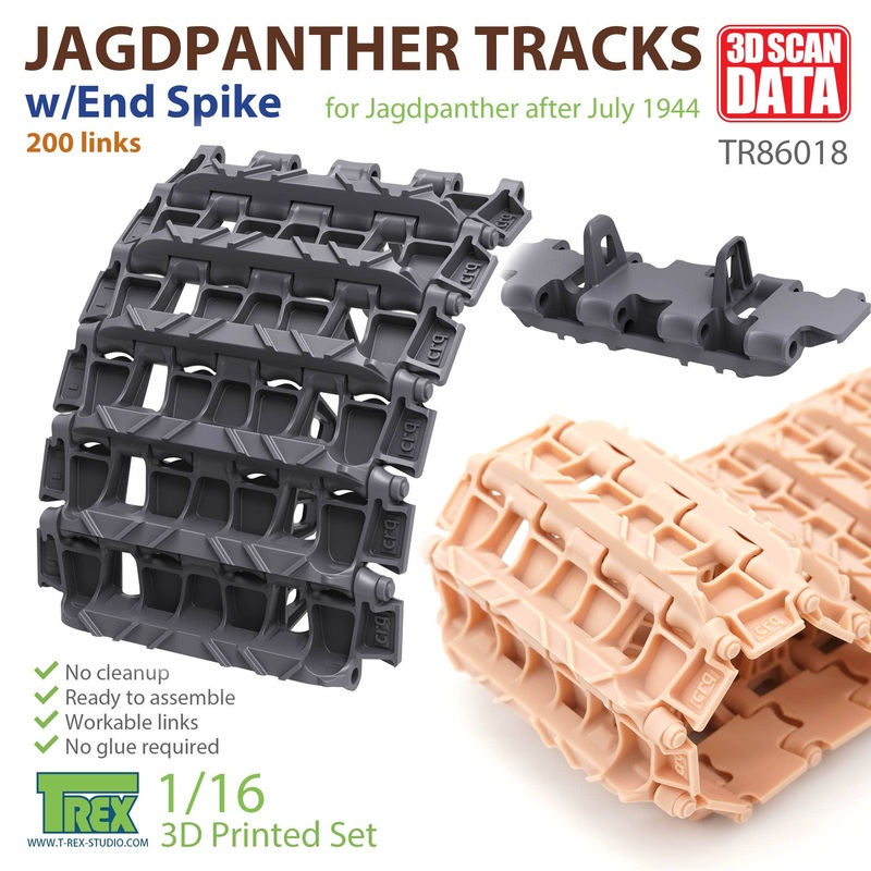 1/16 Jagdpanther Tracks W/End Spike