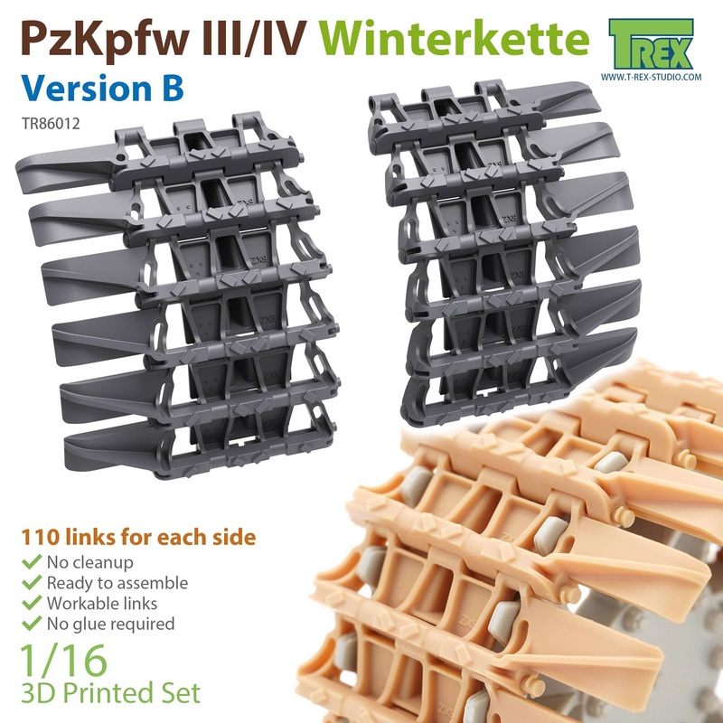 1/16 Movable Winter Tracks for Panzer III / IV Winter Ketten Version B