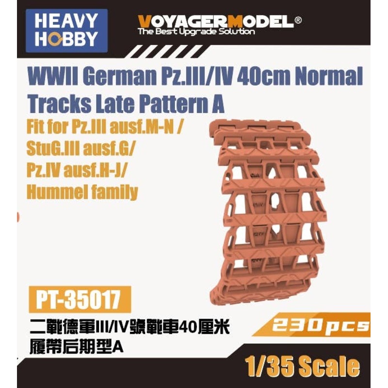 1/35 40cm Movable Track for German Panzer III and Panzer IV Late Type A Type