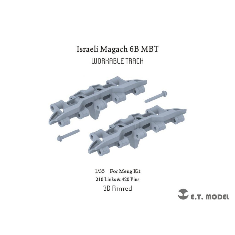 1/35 Israeli Magach 6B MBT Workable Track (For Meng Kit 210 Links & 420 Pins)