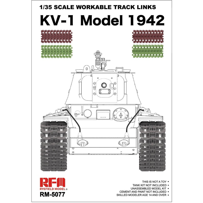 1/35 KV-1 Mod 1942 Workable Track Links Plastic