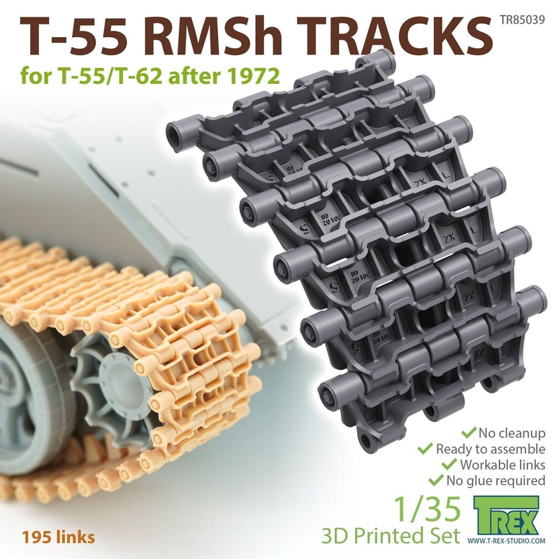 1/35 Movable Track for T-55 / 62 / T-55RMSh Models Worn After 1972