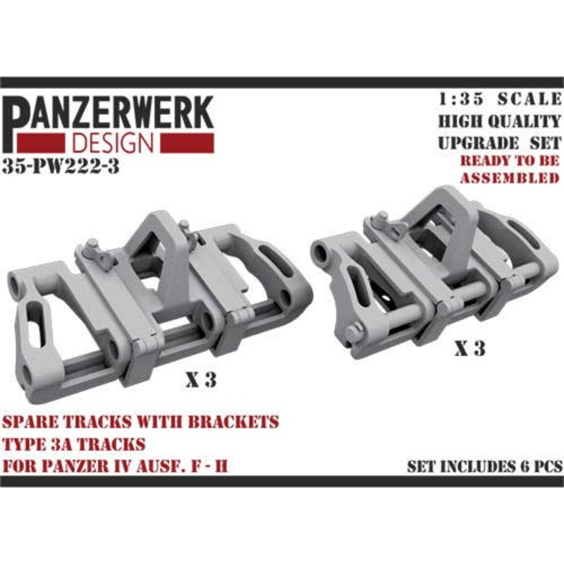 1/35 Spare Track Rack for IV F-H + Type 3 A Track 6 sets