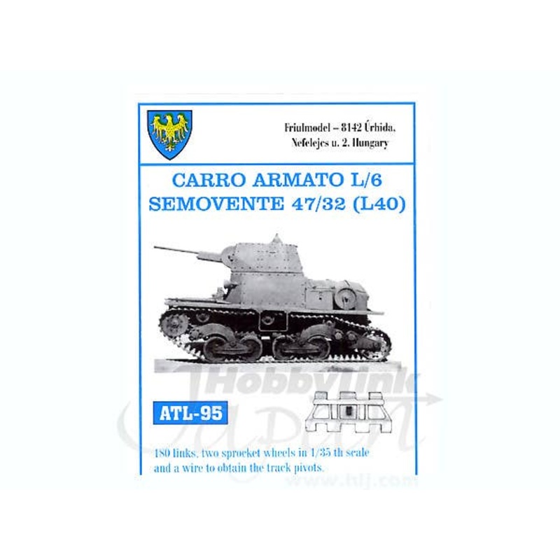 1/35 Working Metal Track Set for Carro Armato L6 Semovente 47/32 (L40)