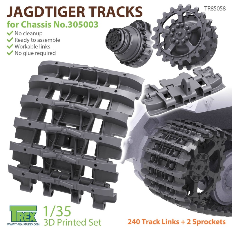 1/35 WW.II German Jagdtiger Chassis No.305003 Tracks with Starting Wheels