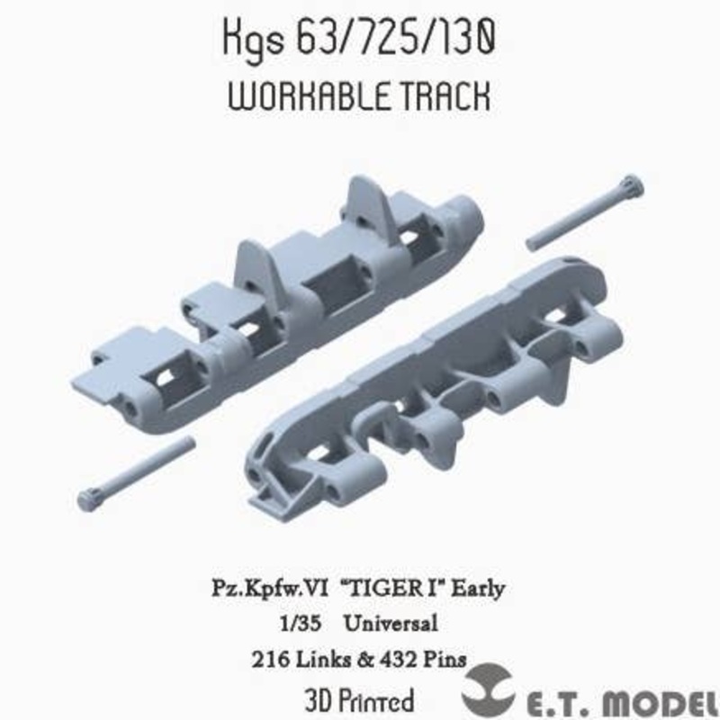 1/35 WW.II German Tiger Type I Early Movable Track (3D)