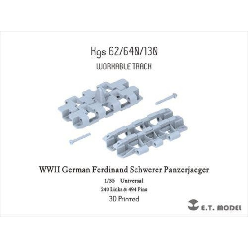 1/35 WWII German Ferdinand Movable Track for Tank Destroyer (3D)