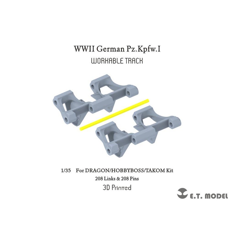 1/35 WWII German Pz.Kpfw.I Workable Track (3D Printed) (For DRAGON/HOBBYBOSS/TAKOM Kit 208 Links & 208 Pins)