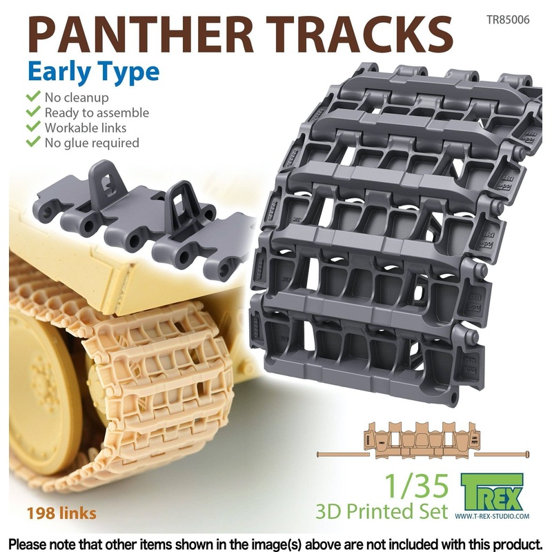 1/35 WWII Movable Tracks for German Panther Tanks Early Type