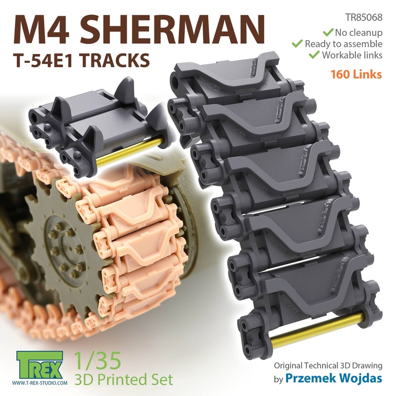 1/35 WWII U.S. M4 Sherman Medium Tank T54E1 type Track