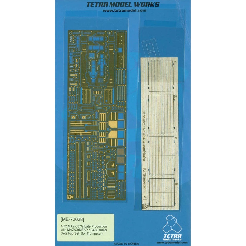 1/72 For MAZ-537G Late Model Tractor & ChMZAP 5247G Semi-trailer (TR) Photo-etched parts Set