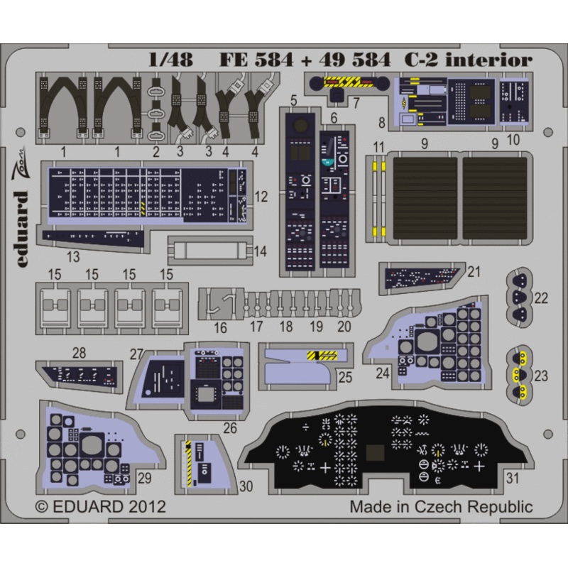 1/48 C-2 Greyhound Zoom Etching Parts (for Kinetic)