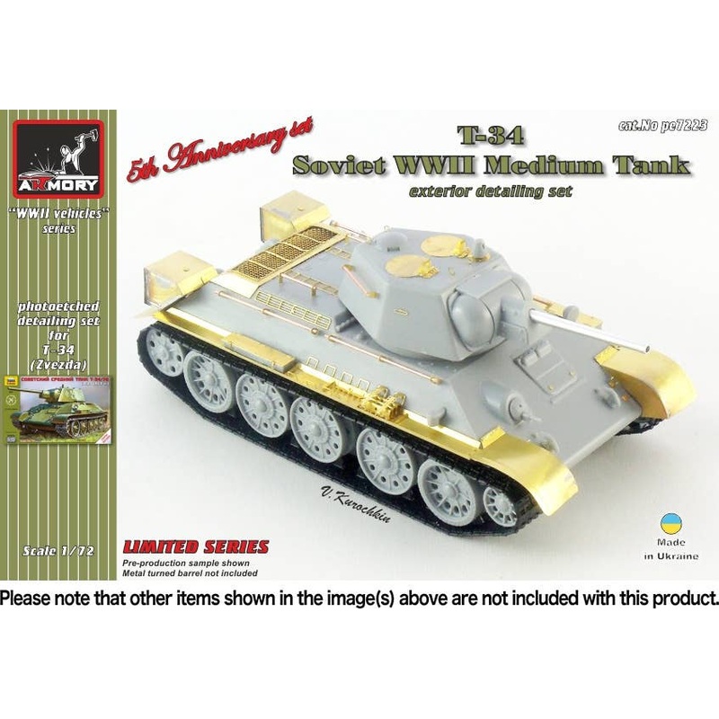 1/72 T-34 exterior detailing set for Zvezda