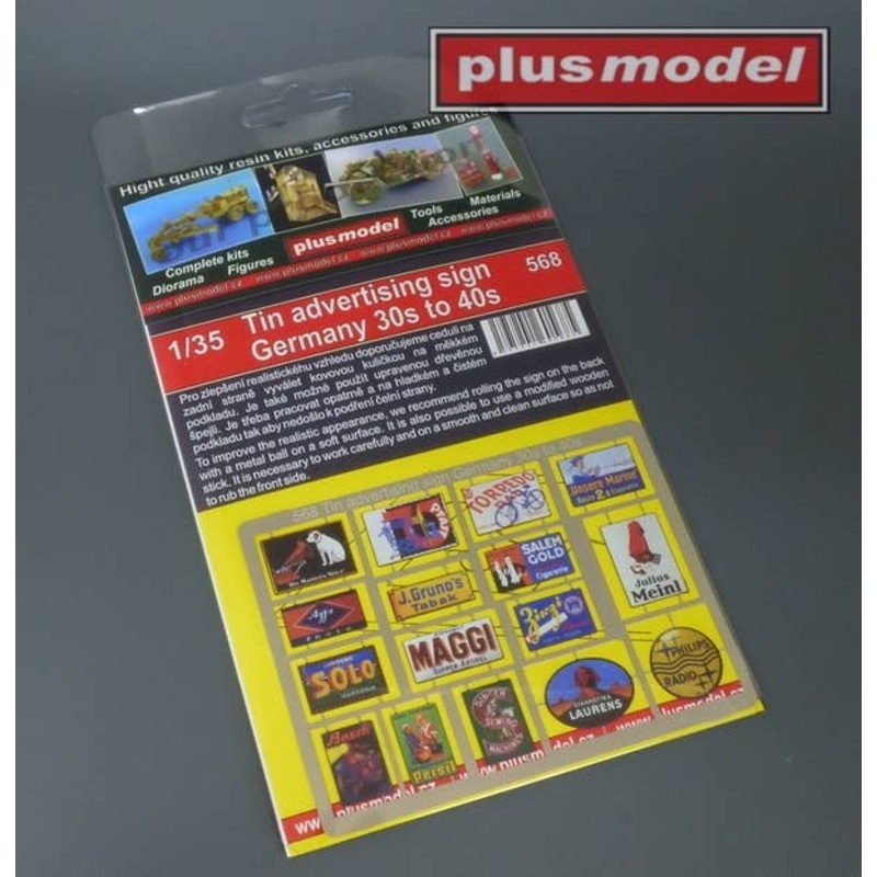 1/35 16 Types Of German Advertising Signboard Tin Type From The 1930S To 1940S (Printed Etching)