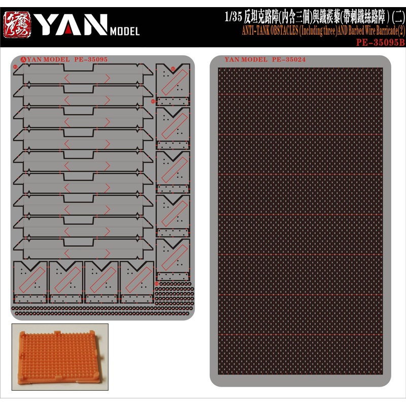 1/35 Anti-Tank Obstacles (3 PCS) And Barbed Wire Barricade