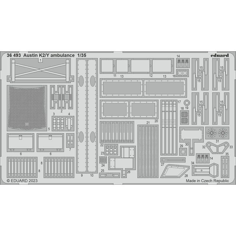 1/35 Austin K2/Y ambulance Photo Ecthed Parts