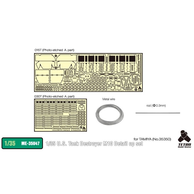 1/35 U.S. Tank Destroyer M10 Detail Up Set (for Tamiya 35350)