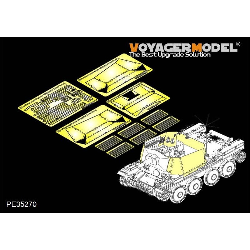 1/35 WWII German Aufklarungspanzer 38(t) mit 75mm Kw.K Armour Plate for Dragon