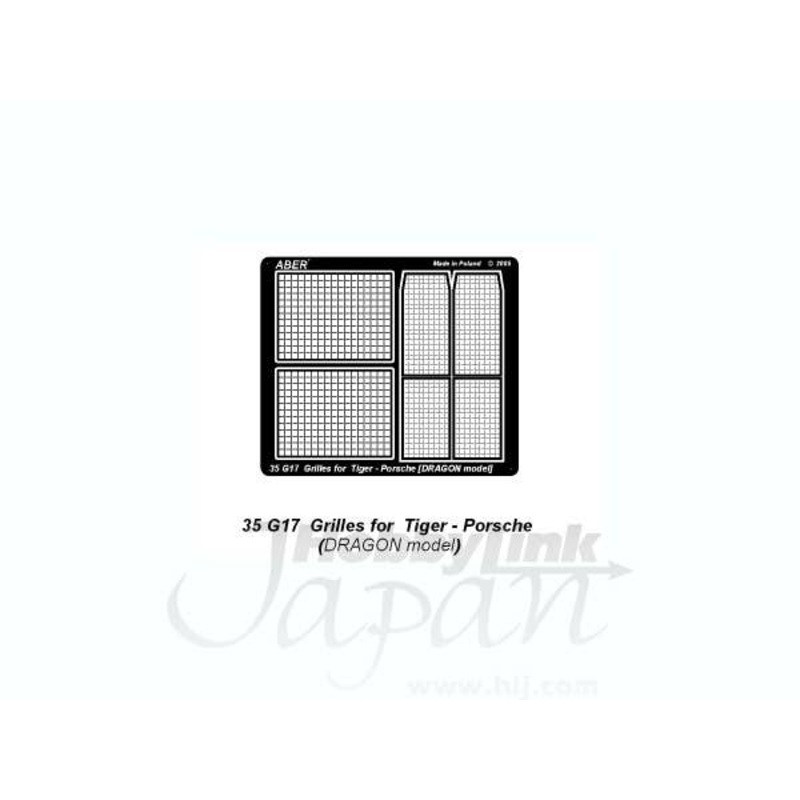 1/35 Grills for Tiger Porsche (for Dragon)